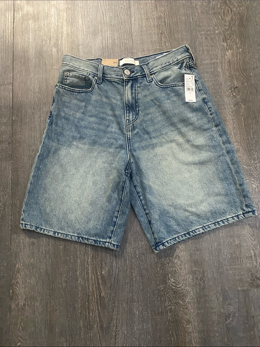 Pacsun Men's Blue Denim Shorts.